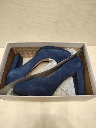 Image 12 of New Clark's Narrative Kendra Sienna Navy Suede Shoes UK 5.5