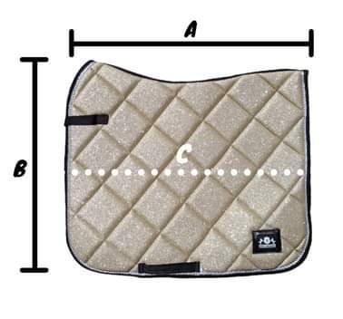 Image 3 of Blue Checked Saddle Pad, Good Condition