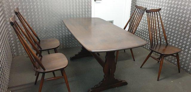 Image 1 of Ercol Goldsmith dining chairs x 4