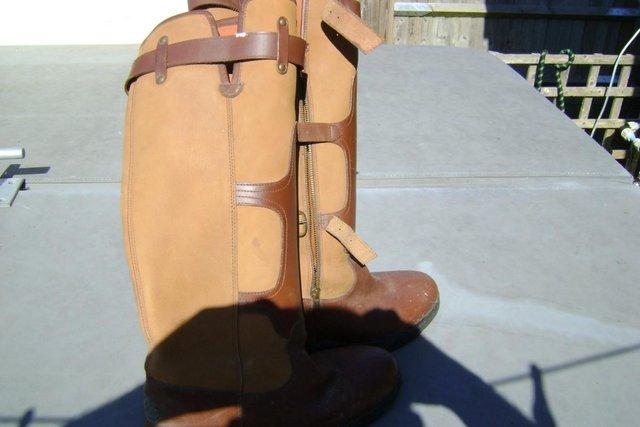 Preview of the first image of Mens riding boots,brown good condition. size 9.