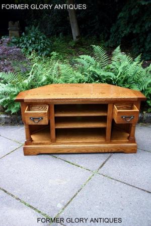 Image 52 of AN OLD CHARM FLAXEN OAK CORNER TV CABINET STAND MEDIA UNIT
