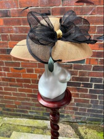 Image 2 of Simply Stunning Caramel with Black Bow Audrey Hepburn style