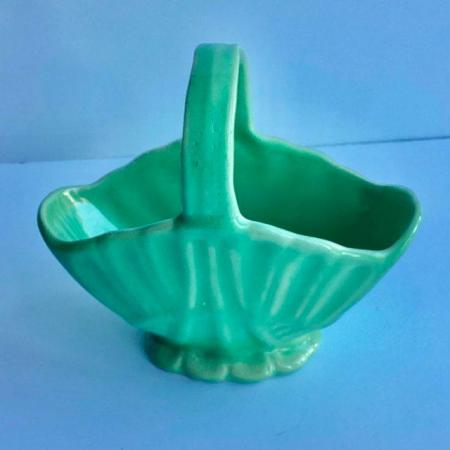 Image 1 of Govanrop Stoneware Posy Basket Green, Excellent condition