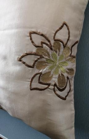 Image 4 of 2 Beige Cushions 39cm Square Each.