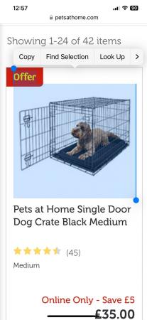 Image 1 of Dog crates medium and large