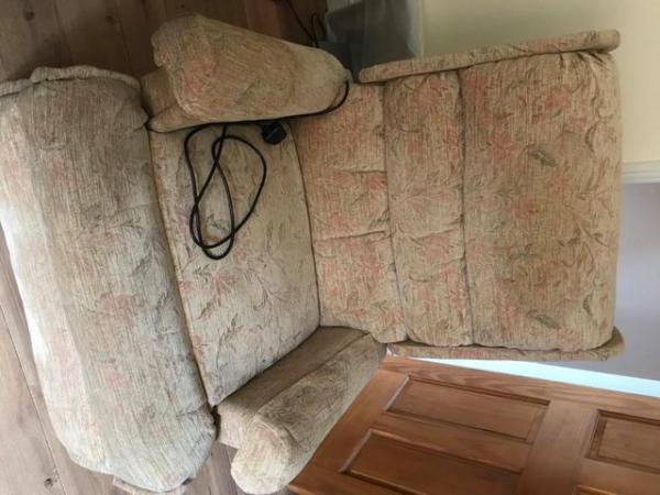 Image 1 of Electric Recliner Chair - beige fabric
