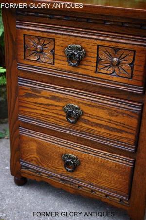 Image 53 of OLD CHARM LIGHT OAK BEDSIDE LAMP TABLES CHESTS OF DRAWERS