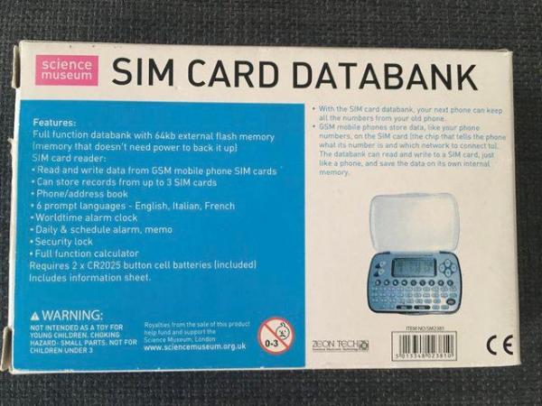 Image 3 of Science Museum SIM card data bank (brand new)