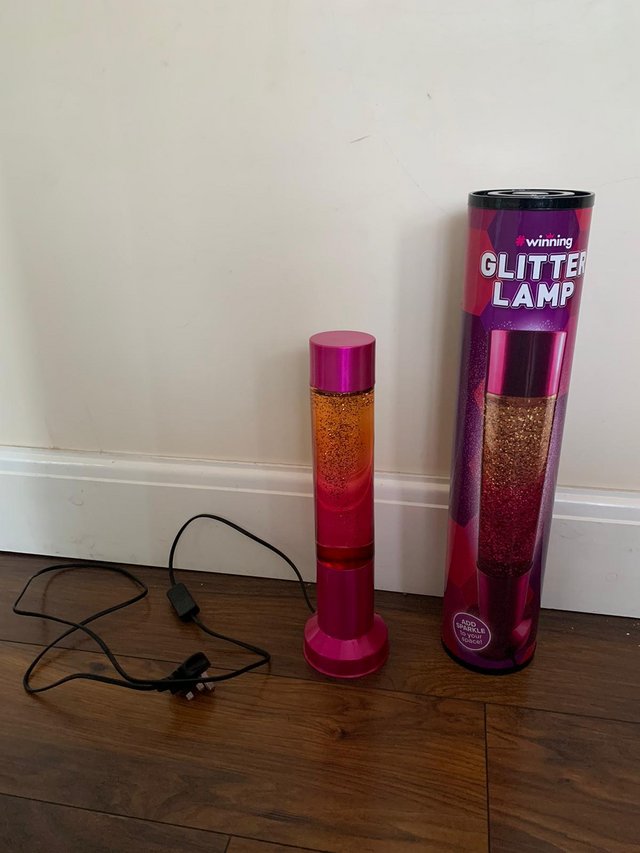 Preview of the first image of Gorgeous Pink Glitter Lava Lamp.