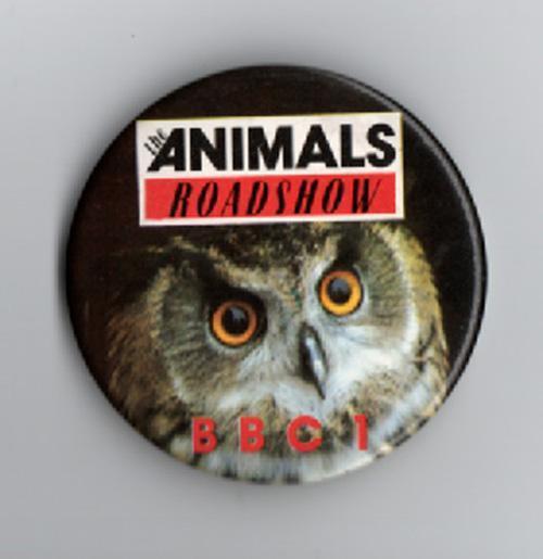 Preview of the first image of 1980's BBC ' ANIMALS ROADSHOW ' Badge ( Owl ).