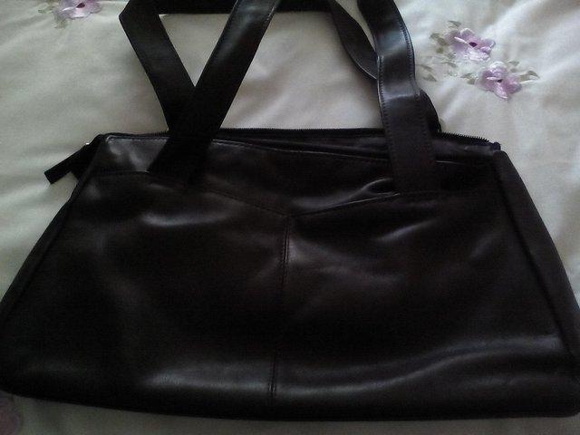 Preview of the first image of Leather hand bag.. Good condition.