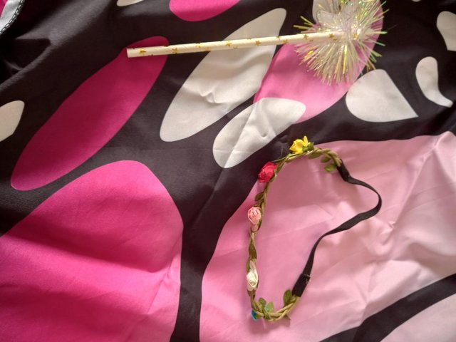 Preview of the first image of Butterfly cape, headband and wand.
