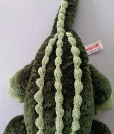 Image 7 of Aurora Green Plush Crocodile Soft Toy.  18.1/2" Long.