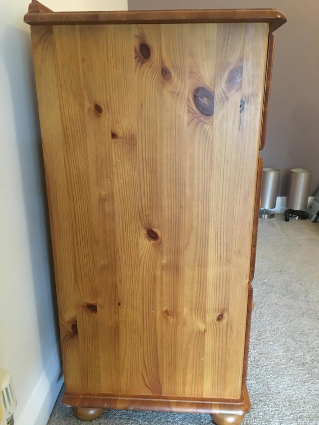 Preview of the first image of Large pine chest of drawers.