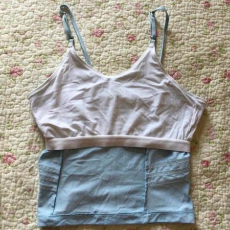 Image 5 of Sz14 ADIDAS CLIMALITE Pale Blue Sports Tank Cami 33-38” Bust