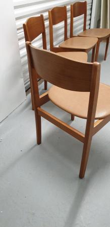Image 6 of Retro Mid Century Danish style dining chairs x 4