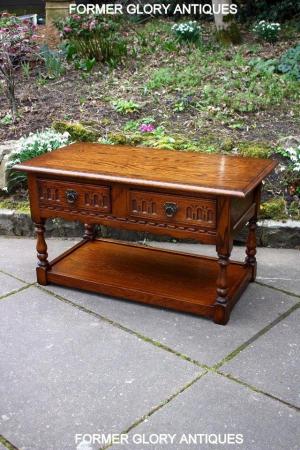 Image 93 of OLD CHARM LIGHT OAK TWO DRAWER COFFEE TABLE TV UNIT STAND