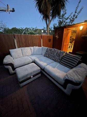 Image 3 of Grey DFS L-shaped corner sofa