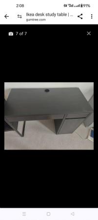 Image 1 of Ikea study table desk with drawers