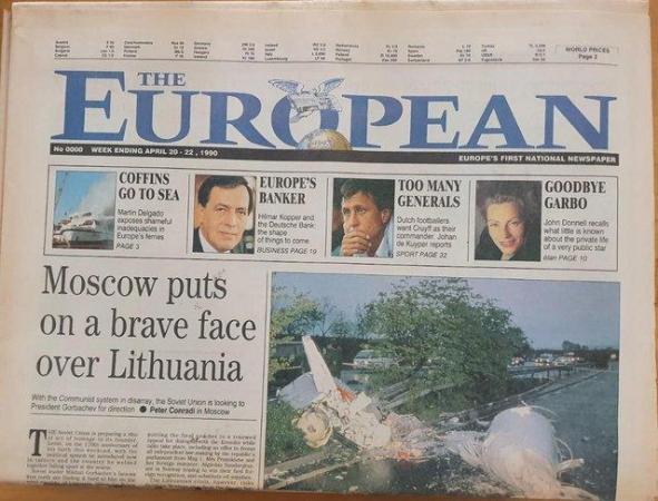 Image 1 of The European newspaper issue 0000
