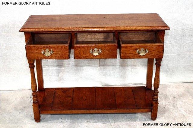Image 93 of SOLID OAK HALL LAMP PHONE TABLE SIDEBOARD DRESSER BASE STAND