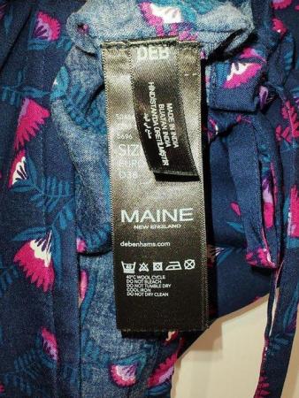 Image 10 of Maine New England Purple Floral Print Tie Side Top Size 12