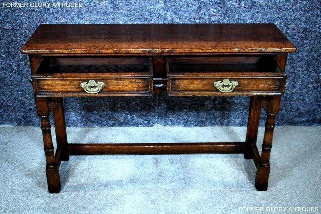 Image 76 of TITCHMARSH & GOODWIN OAK LAMP PHONE HALL CONSOLE TABLE STAND
