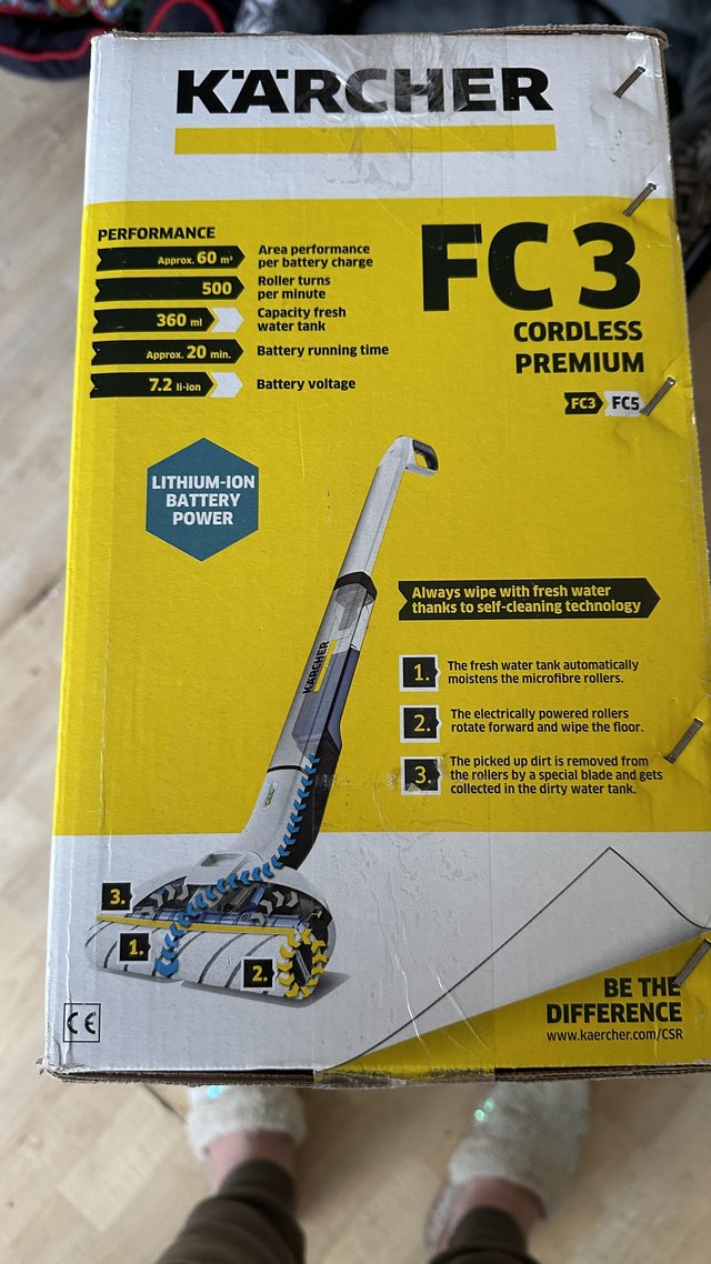 Preview of the first image of Karcher FC3 premium cordless hard floor cleaner, boxed like.