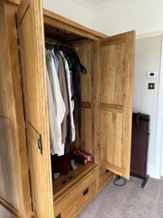 Image 1 of Oak furniture land rustic oak triple wardrobe