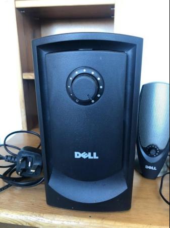 Image 3 of Dell Computer Subwoofer Speaker and Two Other Dell Speakers