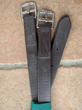 Image 5 of NEW TEKNA BROWN CHILDS STIRRUP LEATHERS 105cm