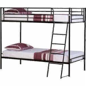 Preview of the first image of Brandon metal bunk bed with winchester mattresses.