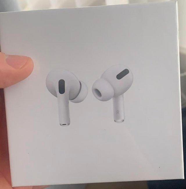 Preview of the first image of Apple AirPods brand new in box.