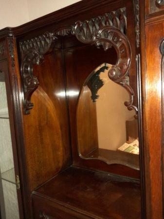 Image 1 of China Cabinet. Early 20th CenturyChinaCabinet in mahogan
