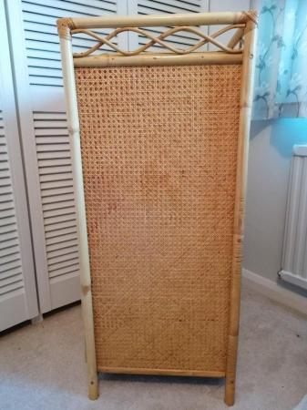 Image 2 of Vintage Wicker Rattan Bamboo Cane Tallboy/Chest of Drawers