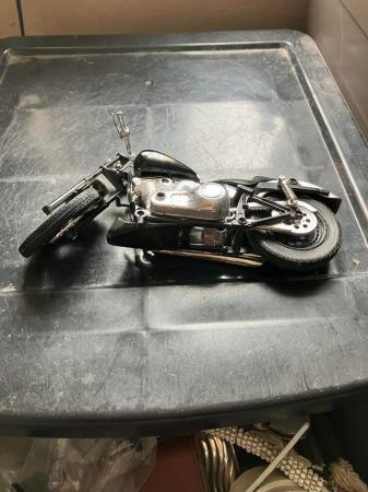 Image 1 of Model of black motorcycle with stand
