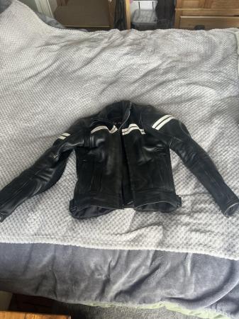 Image 1 of Black leather pro first motorbike jacket