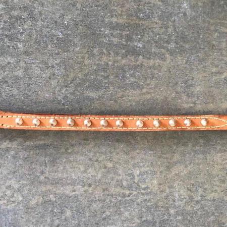 Image 5 of Leather studded dog collar. Approx 27-33cms x 1cm. Can post.