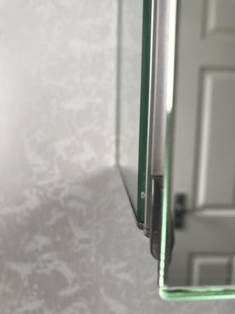 Image 1 of Pebble grey nimbus mirror with shelves