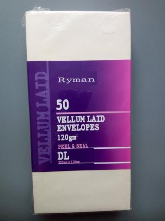Image 3 of Ryman Vellum Laid Paper and matching envelopes