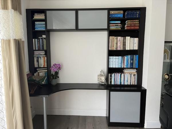 Image 1 of Desk with bookcase all from Ikea