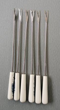 Image 6 of 2 Sets of Stainless Steel Fondue Forks/Skewers.