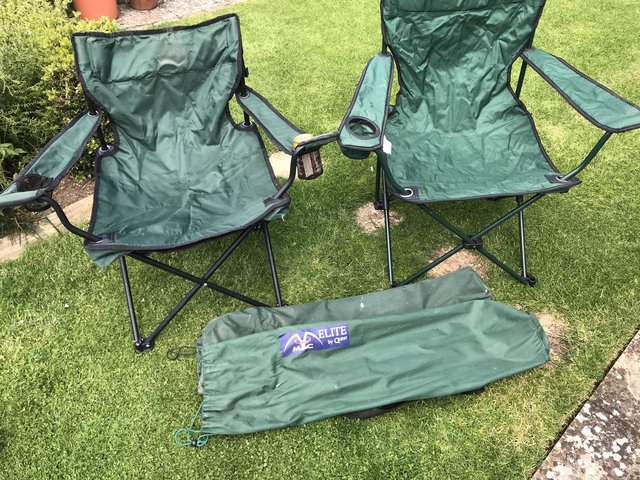 Preview of the first image of fold away camping /caravan chairs.