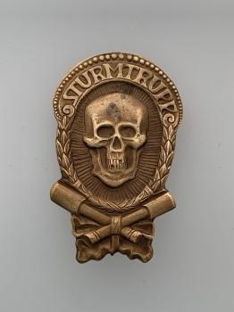 Image 1 of Imperial German WWI Stormtrooper Badge in Bronze.