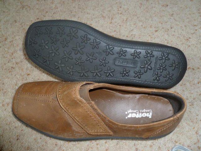 Preview of the first image of Hotter brown leather casual shoes (inc P&P).