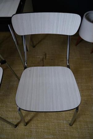 Image 6 of Mid C. Belgium TAVO Dining Set Chairs / Stool 1950s Formica