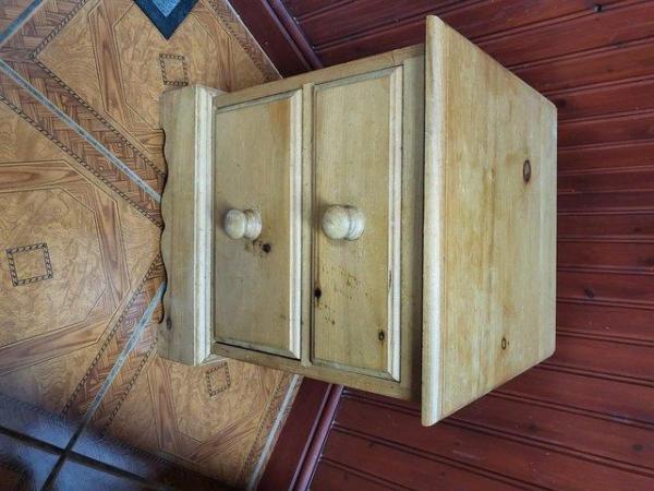 Image 1 of Solid Pine 2 Drawer Bedside Good Condition