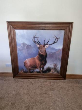 Image 2 of "Monarch Of The Glen" framed painting.