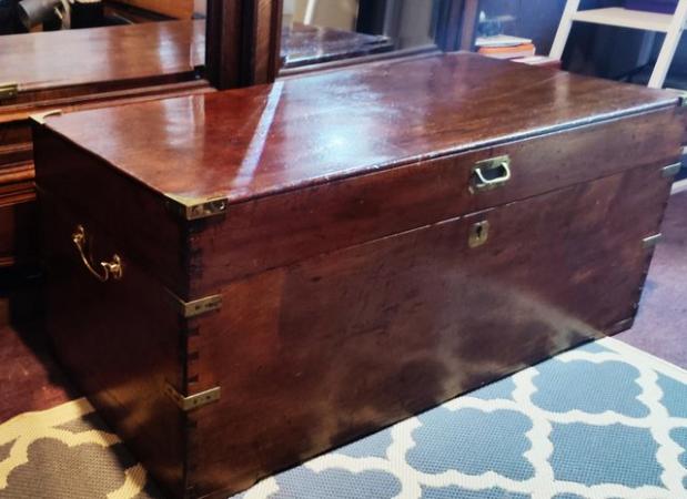 Image 3 of Victorian Camphor wood travelling chest