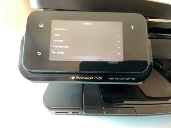Image 10 of Hewlett Packard 7520 Wi-Fi printer, touchscreen.